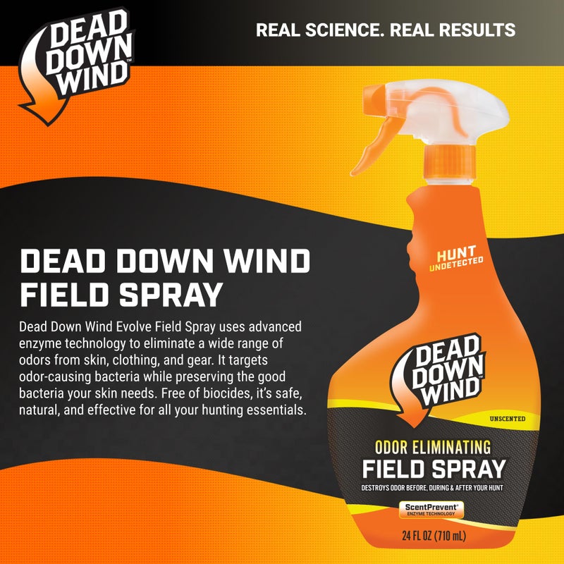 DEAD DOWN WIND Evolve Field Spray Bottle - Odor Fighting Hunting Scent Control Spray - Unscented, Safe for Sensitive Skin - Easy To Use for Hunting Gear & Clothing (24 oz) - Image 2